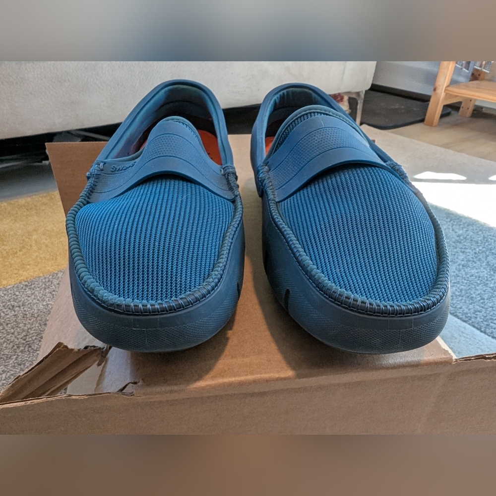 SWIMS Blue Penny Loafers size 10